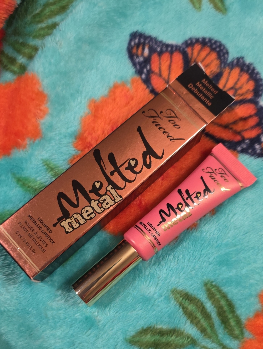 Too Faced Melted Metallic Debutante Liquified Metallic Lipstick NIB Full Size